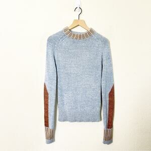 Land of Distraction Blue Pullover Sweater Crewneck Womens Size S